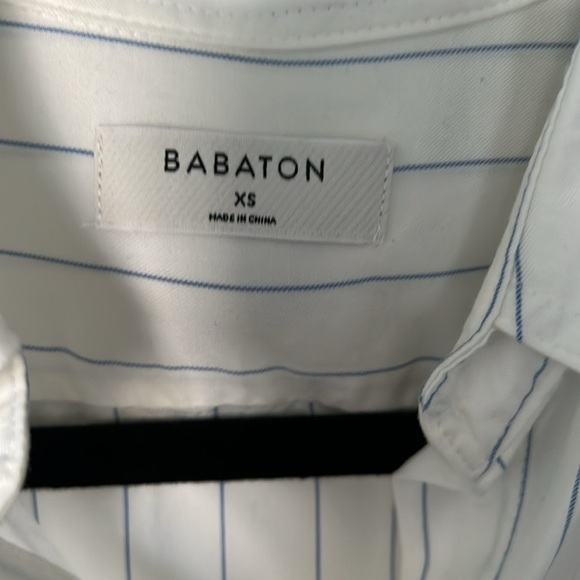 NWT Aritzia Babaton utility Seymour stripe button down shirt - Picture 13 of 13